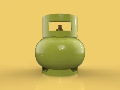 LPG COOKING GAS BOTTLE CYLINDER  3 KG FOR KITCHEN 3D model