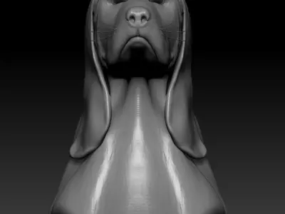 Dog beagle Low-poly 3D model