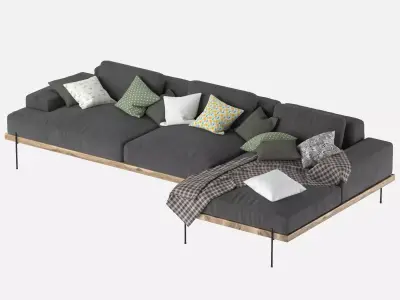 Rivera Sectional Sofa Low-poly 3D model