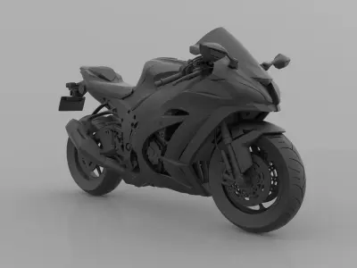 Kawasaki Ninja ZX-10R 1000 3D Model Ready to Print 3D print model