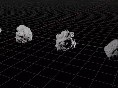Asteroids meteorite Free low-poly 3D model