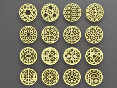 Arabic Pattern Decorative 3D model