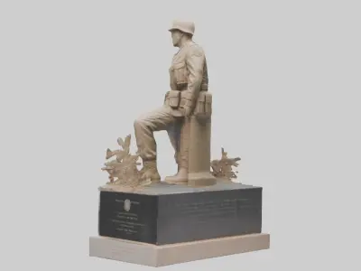 Fallen Soldier memorial model 2 3D model