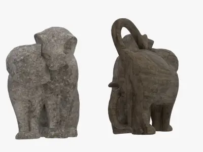 4K texture statue cat for decoration Low-poly 3D model