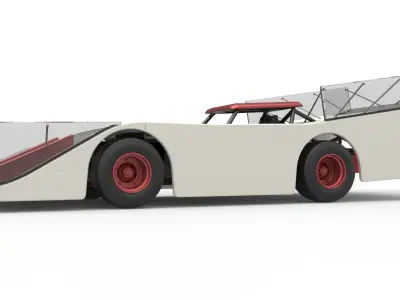 Vintage Outlaw dirt late model race car Scale 1 to 25 3D print model