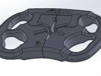 Racing Steering Wheel with Adjustable 6-Bolt Flange 3D print model