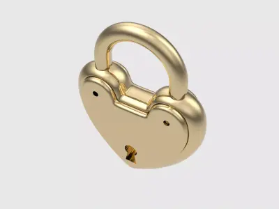 Heart Padlock Pendant JDBCo 3D print model