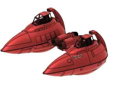 Concept Ralph McQuarrie Cloud Car  3D print model