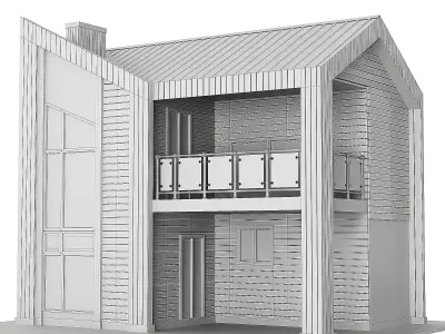 Contemporary House 01 3D model