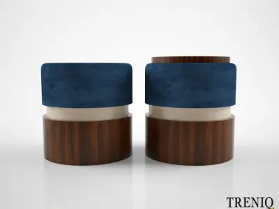 Treniq Lune A Stool 3D model