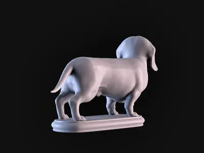 Dachshund statue 3D print model