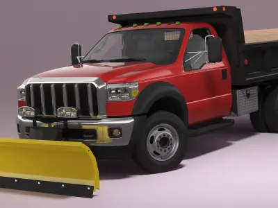 Snow Plow Truck 3D model
