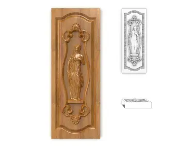 Warrior front overlay source 3dsmax 3dprint 3D model