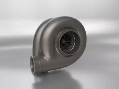 Turbocharger Low-poly 3D model