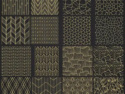 collection of golden lattice 3D model