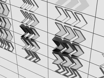 Collection of arrow Low-poly 3D model