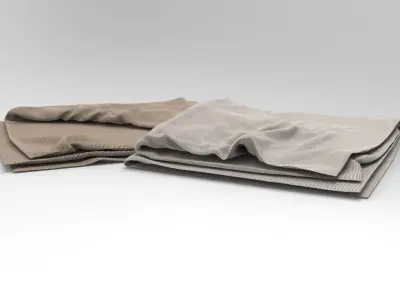 Shawl two folded towels 3D model