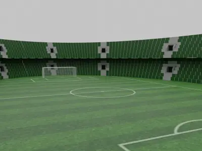 Football Stadium  Low-poly 3D model 4