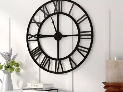 Oversized Besaw Wall Clock 3D model