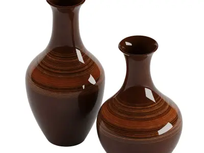 Shiny ceramic vase 3D model