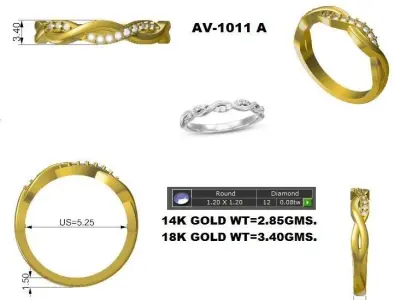 wadding diamond ring 3D print model