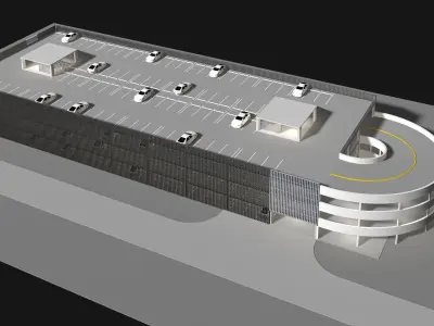 Parking garage building 25-21 3D model