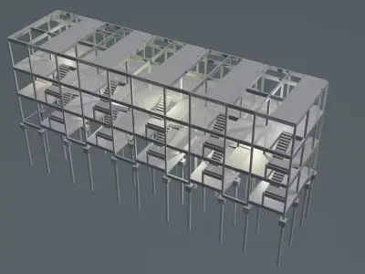 Structure under construction 3D model