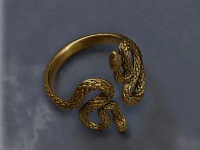 ring snake 3D print model