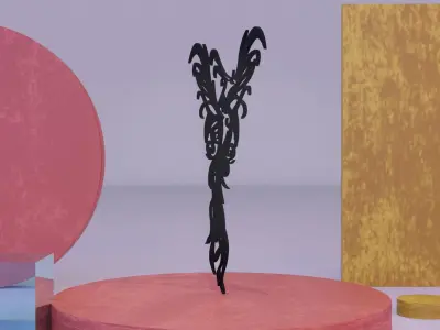 Phoenix - Immortal bird 03 Low-poly 3D model