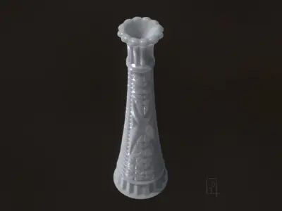 3D Printable Vintage Milk Glass Flower Vase 3D print model