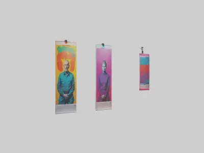 Colorful Wall Posters 3D model