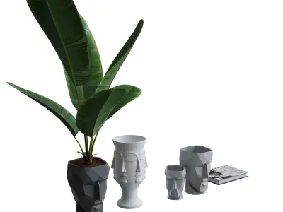 flower vase Low-poly 3D model