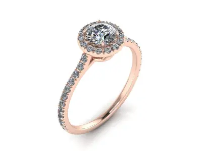 Jewelry Ring Diamond 3D print model