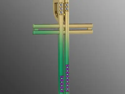 Pendant od 2 cross 3D print model