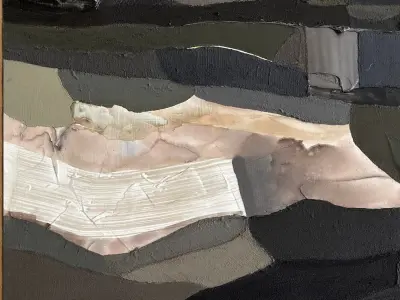 Plaster two square photo frames 49 Low-poly 3D model