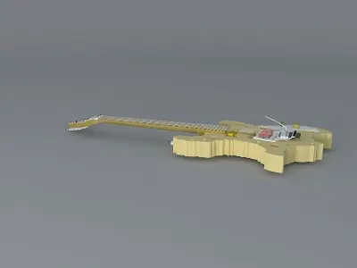 Ron Thal Bumblefoot Swiss Cheese Guitar Free 3D model