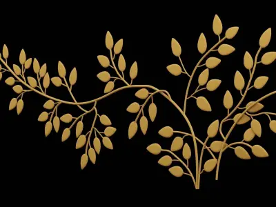 Leaves Geometrical Furniture Design  Low-poly 3D model