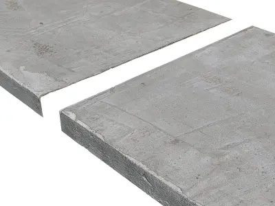 Ultra realistic Concrete slab Low-poly 3D model