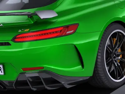 LowPoly Mercedes AMG GT R 2017 Low-poly 3D model