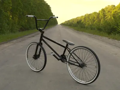 BMX bike Low-poly 3D model