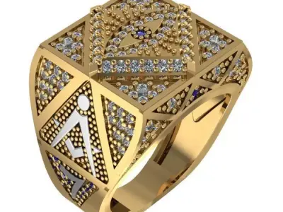 Masonic ring -84  3D print model