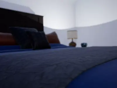 Real looking bed RENDER    Unreal Engine File Free 3D model