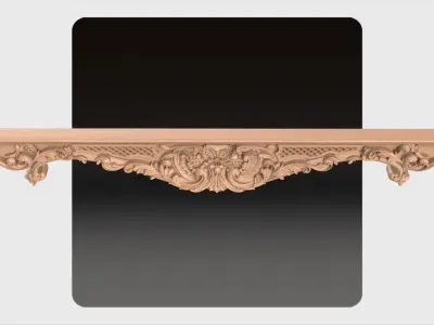 Carved decor ornament for cnc 23 3D model