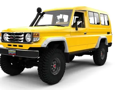 LAND CRUISER 97 CHASIS LARGO  Low-poly 3D model