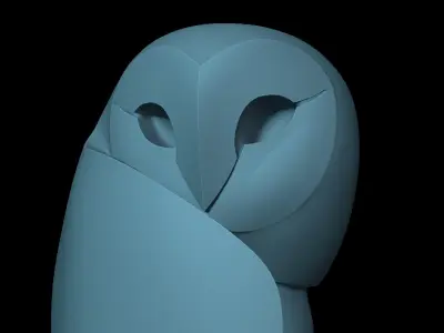 Wisdom Sentinel The Watchful Owl of Faith 3D print model