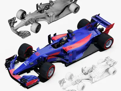 Toro Rosso STR12 Low-poly 3D model