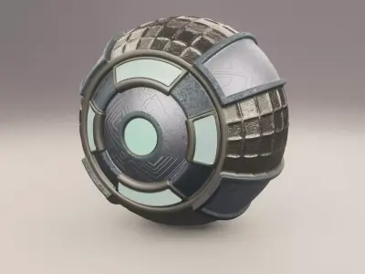 Iron ball Low-poly 3D model