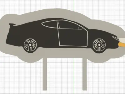 Car Cake Topper 3D print model