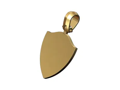 Piston gear shield memory pendant with bail 3D print model