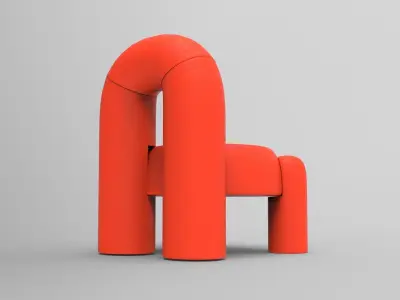 Brando Armchair Low-poly 3D model